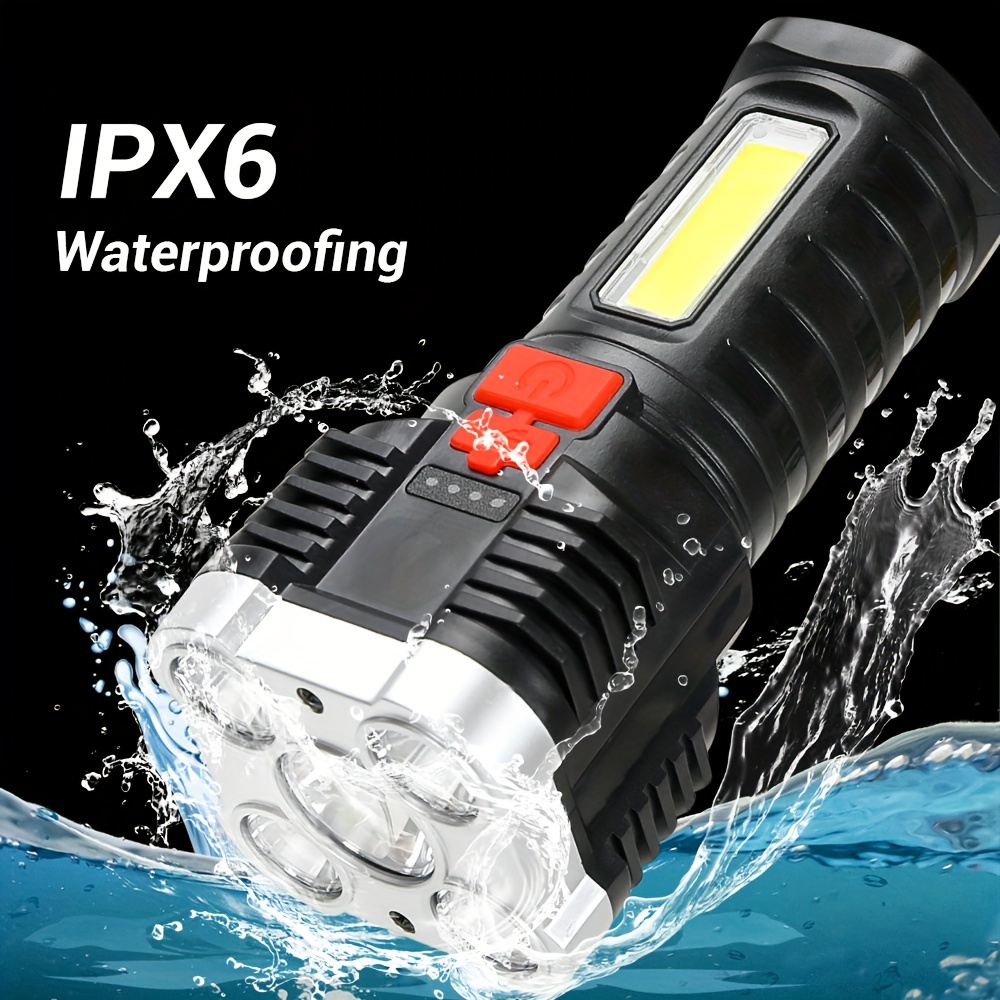 Super Bright Powerful Led Spotlight Flashlight USB Rechargeable