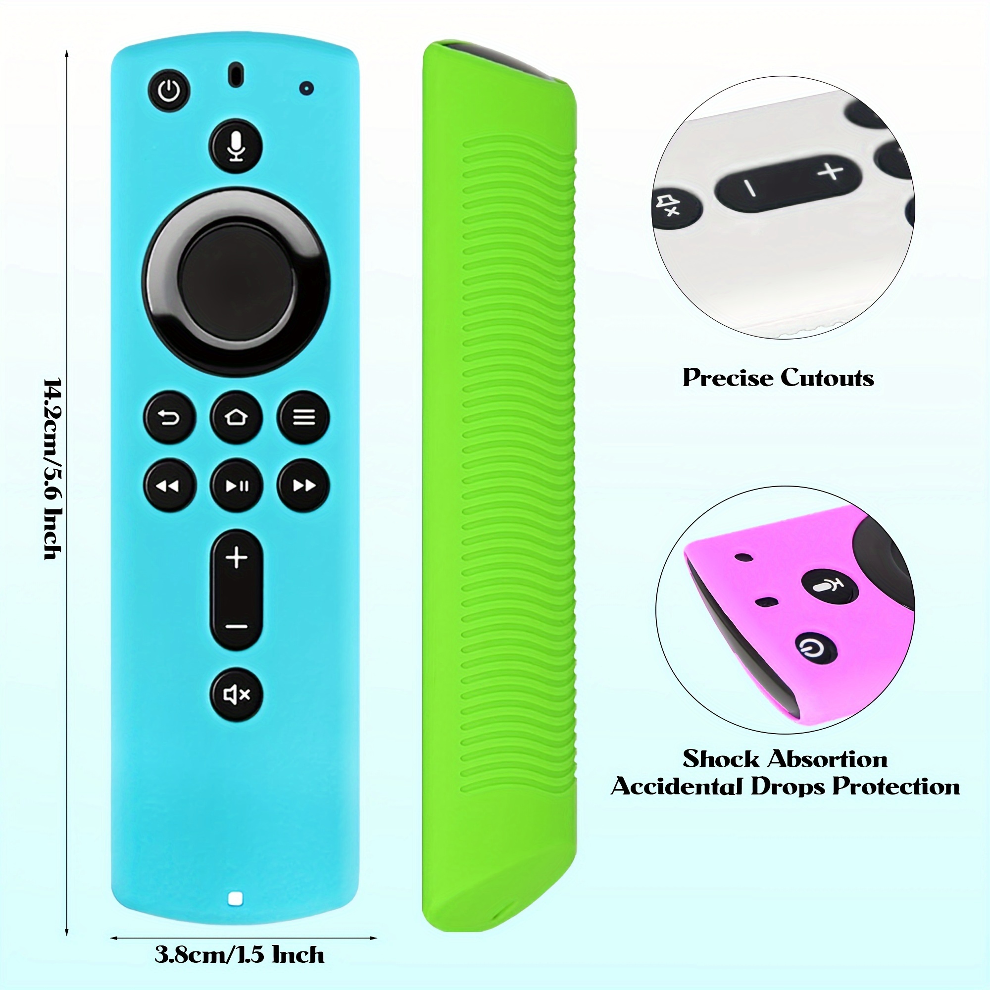 Pinowu Funda para Fire TV Stick 4K compatible con la nueva cubierta de  control remoto de voz Alexa de 2ª generación (paquete de 2: turquesa y  morado)