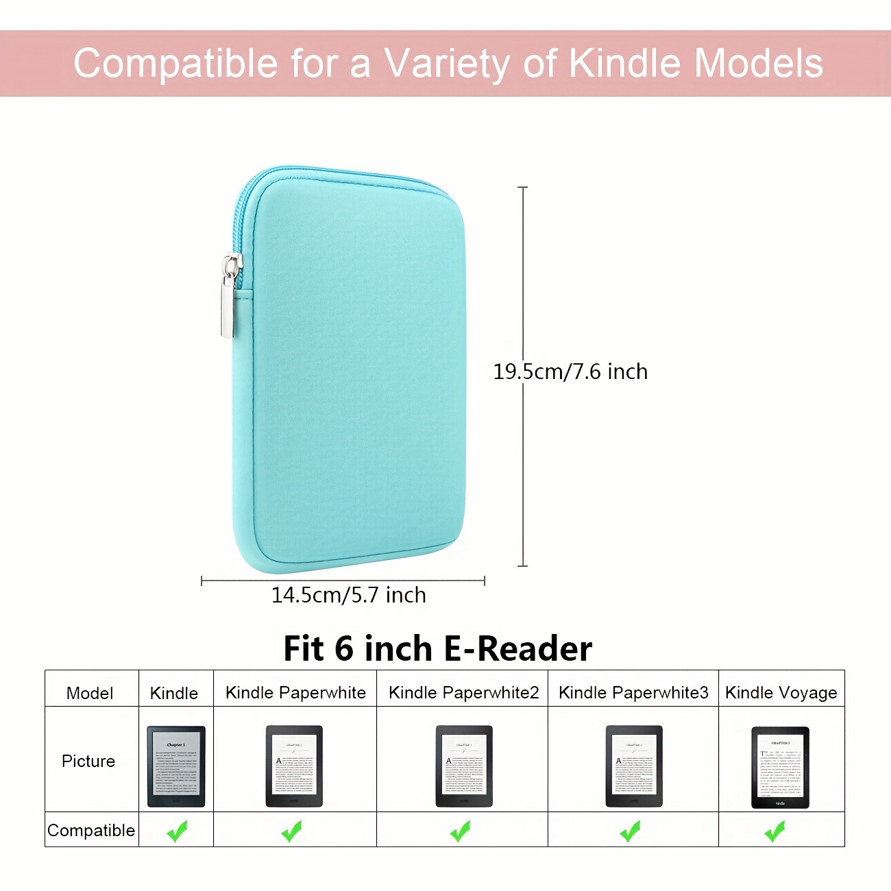 Funda protectora para tableta Paperwhite para Kindle 6,8 bolsa de  transporte