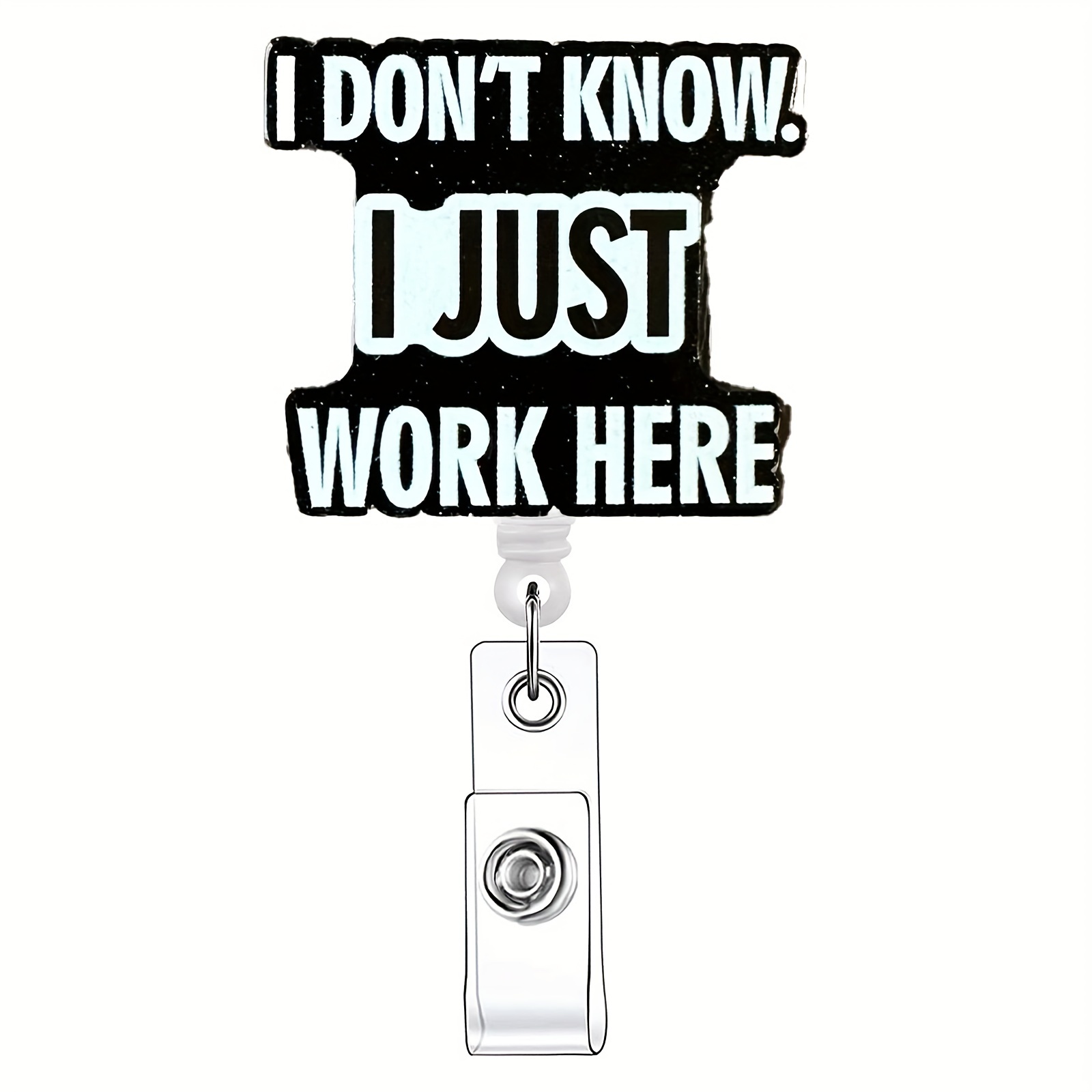 

Funny Quotes Badge Reel Retractable Name Id Tag Card Holder With Clip For Nurse, Work, Office Workers