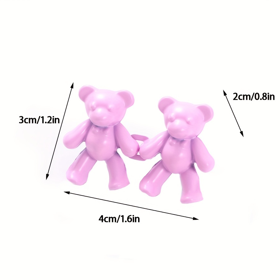 6/12 Pairs Cute Teddy Bear Clips for Pants, Metal Bear Jeans Buttons with  Small Box, Adjustable Teddy Bear Pants Clips for Waist Buckle (Small