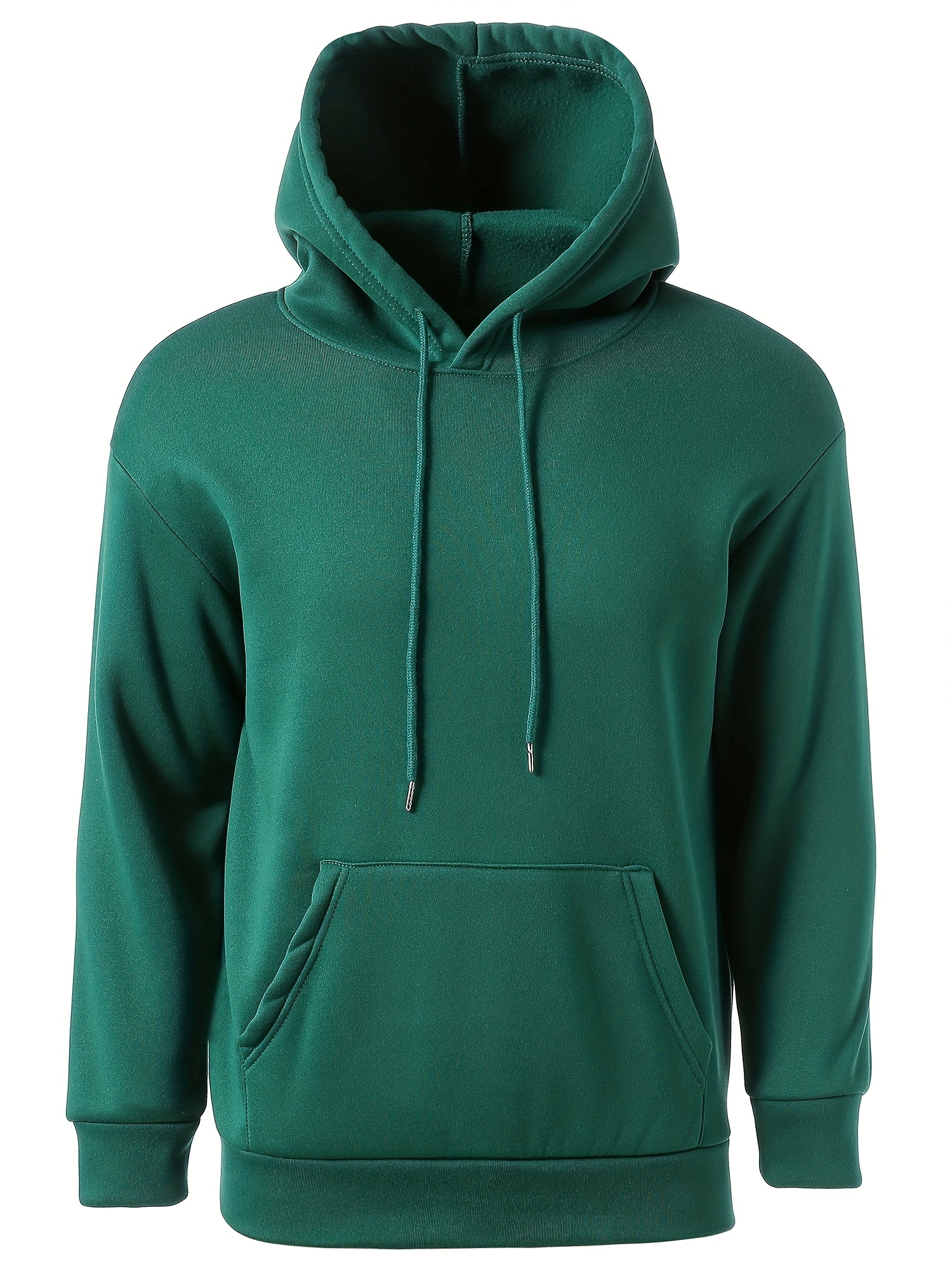 Plus Size Men's Solid Hoodies Oversized Hooded Sweatshirt - Temu