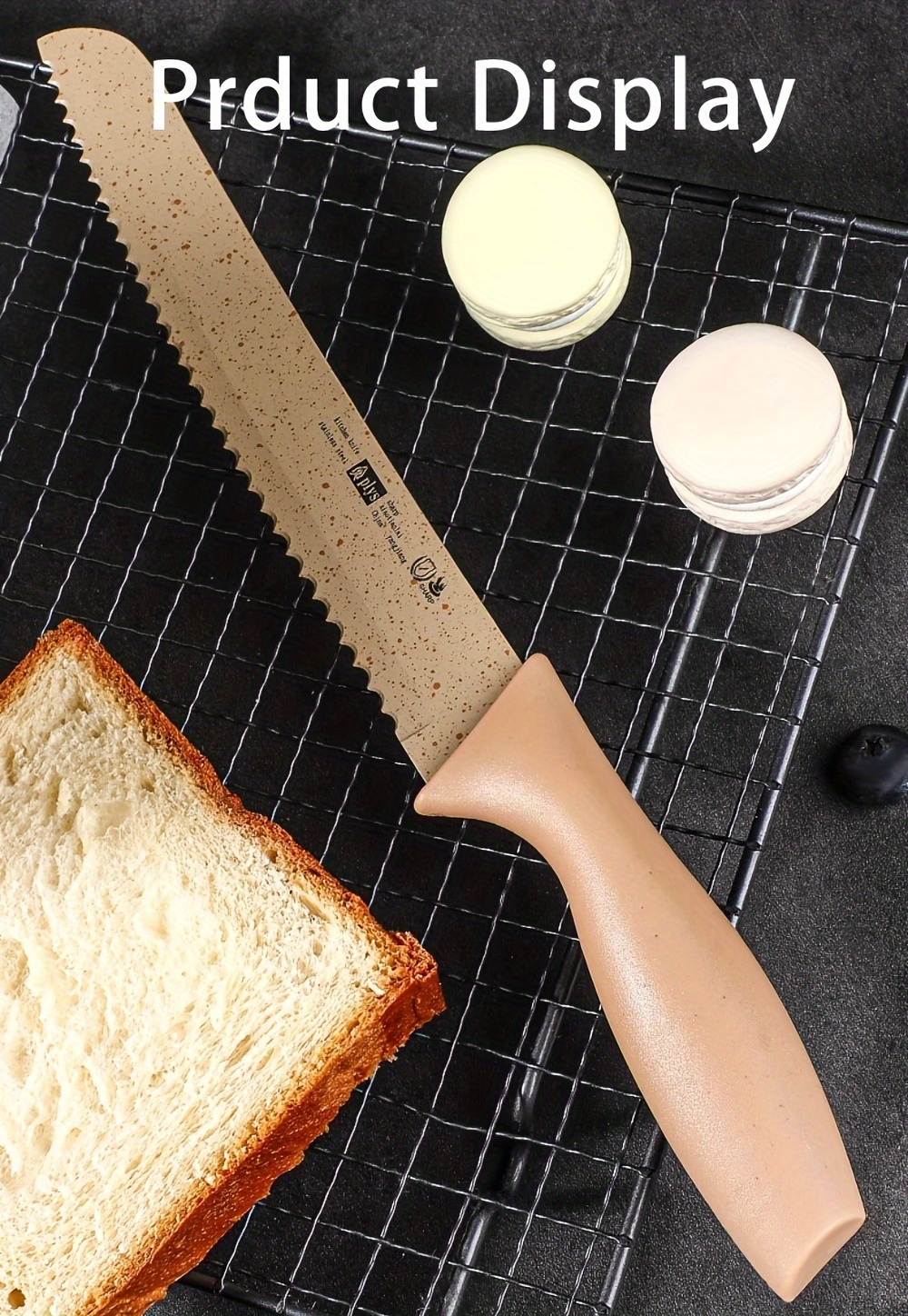 Cuchillo de pan largo para rebanar pan de acero inoxidable serrado para pan  casero, pasteles, sándwiches, 18.1 pulgadas