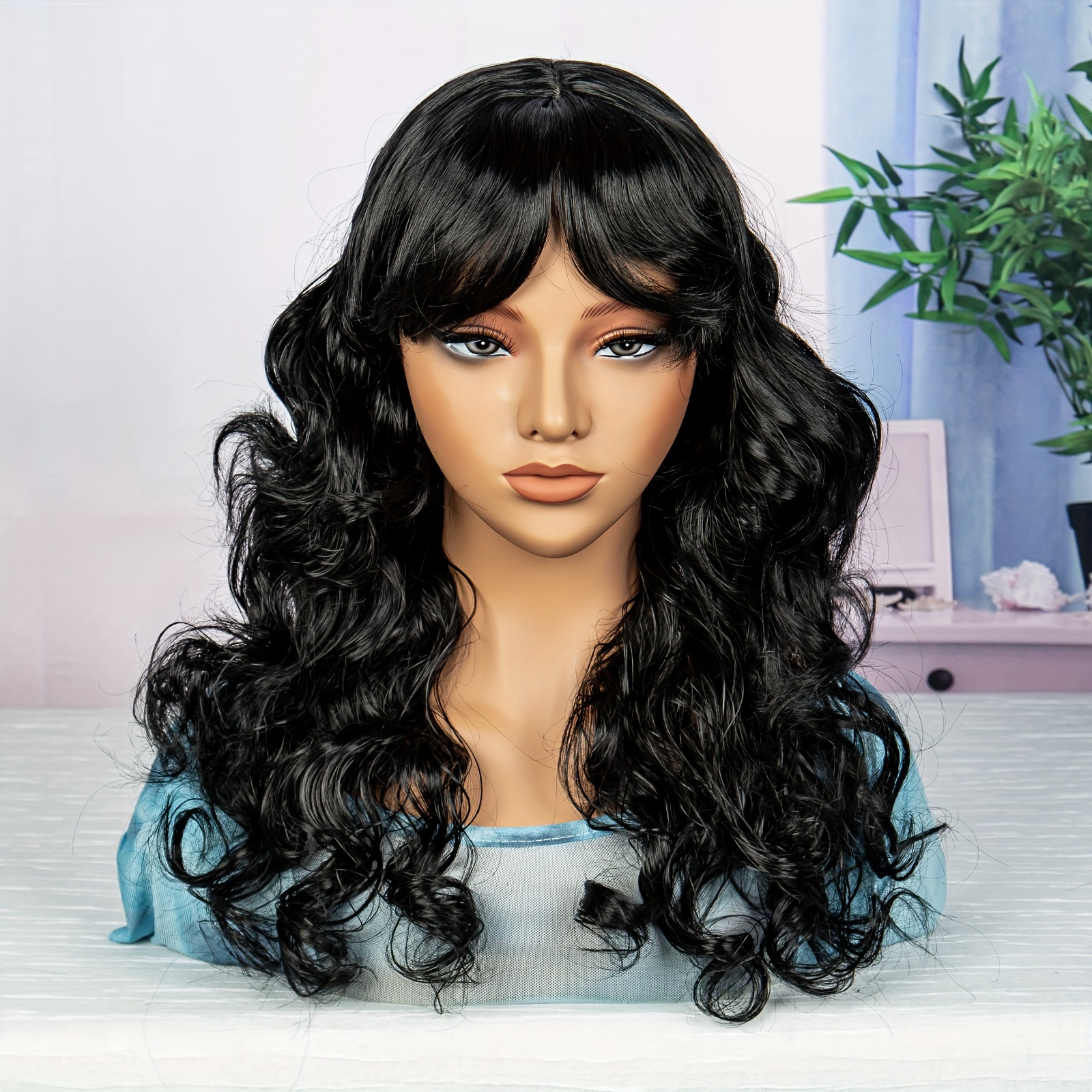 Long Dark Brown Hair Wigs Bangs Pirate Wig Costume Wigs Temu