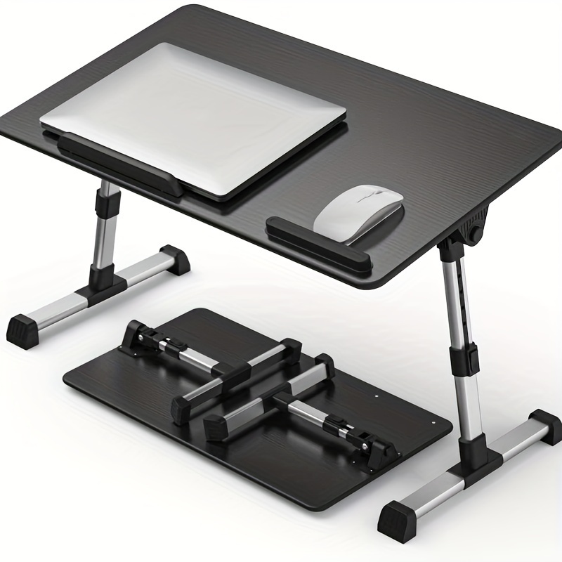 Mesa plegable portátil ajustable, soporte de escritorio para cama, ordenador,  portátil, Notebook, PC (negro)
