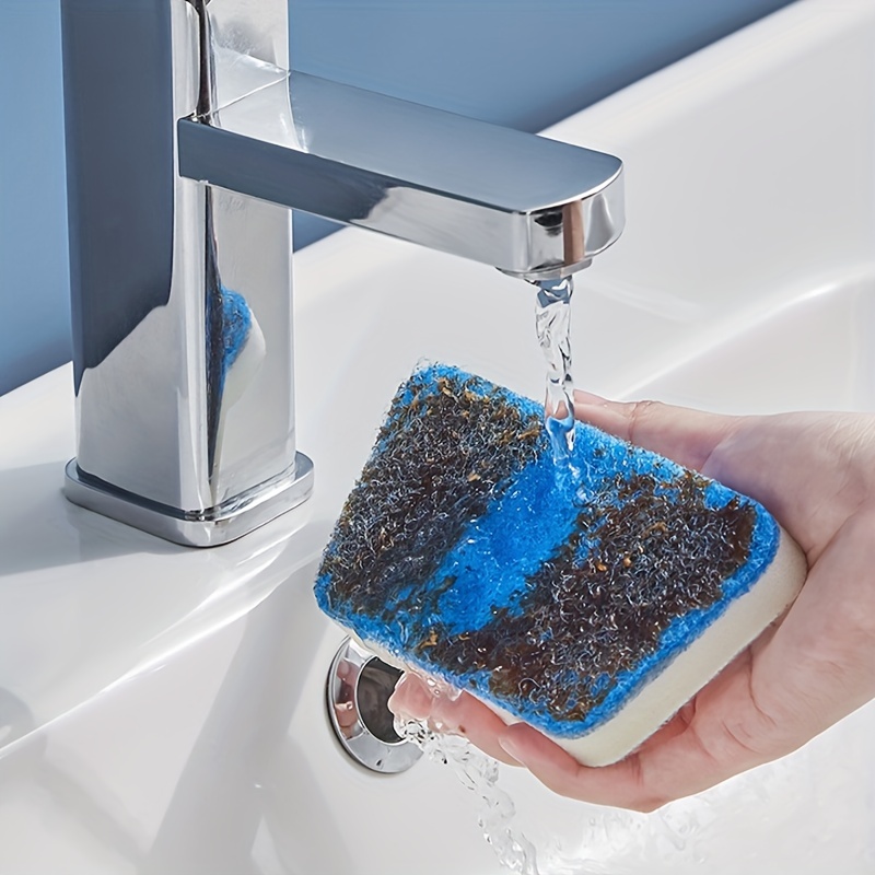Sponge Brush With Tray, Sink Cleaning Brush Bathroom Sink Scrubber Basin  Brush Desktop Bathtub Brush - Temu