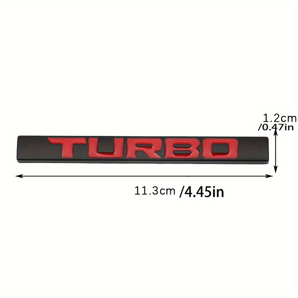 Upgrade Car's Look Premium 3d Metal Turbo Logo Car Emblem! - Temu