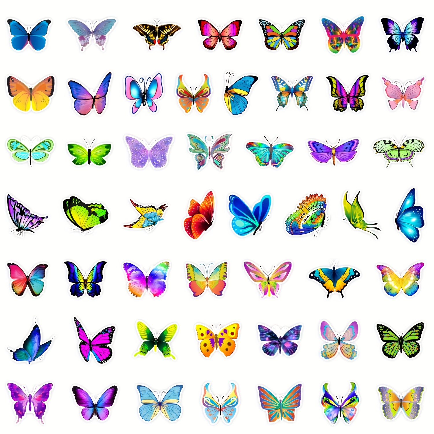 Colorful Butterfly Stickers Vinyl Waterproof Stickers For - Temu