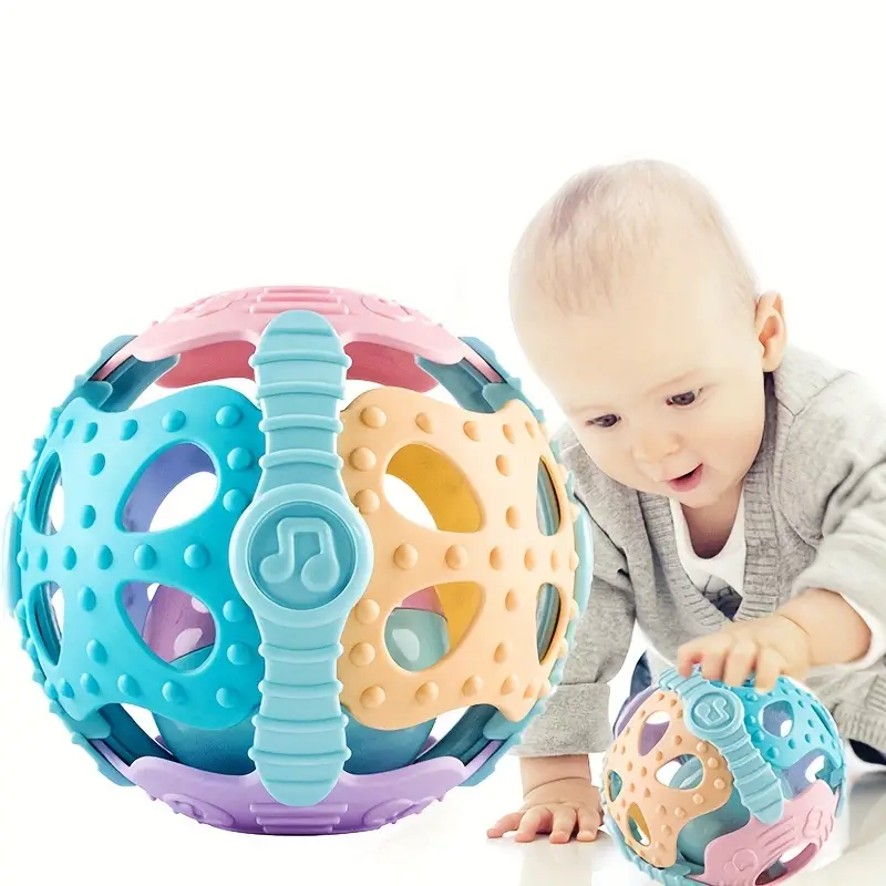 1pc Juguete Montessori Bebés Campana Educativa Goma Suave - Temu