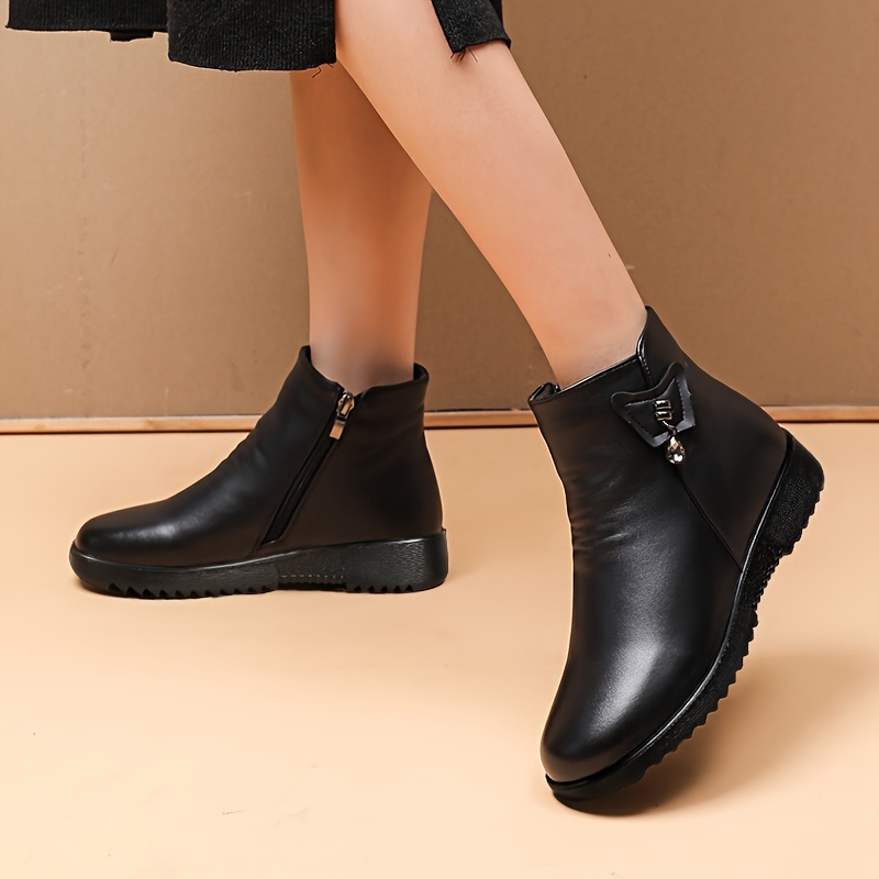 Zipper Wide Width Winter Ankle Boots Shop Women's Extra Wide Easy
