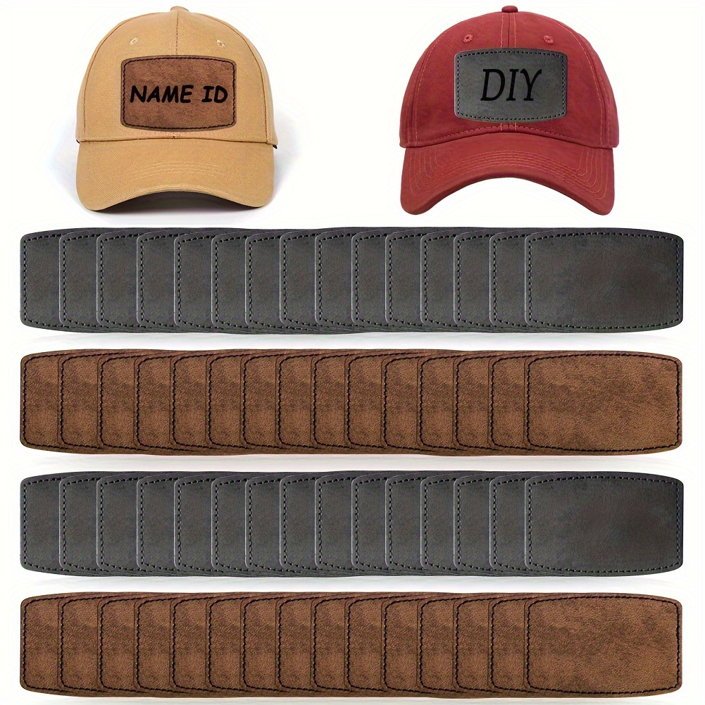 Personalized/ Custom Faux Leather Hat Label Tags – iLYfaDesigns