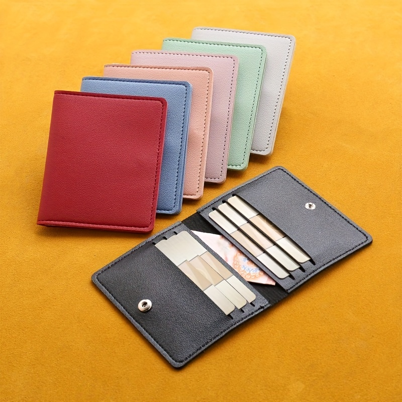 Slim Designer Men's Credit Card Holder Leather Wallets Bank Card Case  Business Mini Purse For Driver's License Small Cardholder