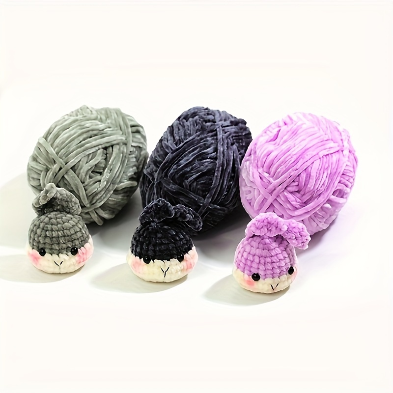 Polyester Plush Yarn Crochet Knitting Yarn For Hand - Temu