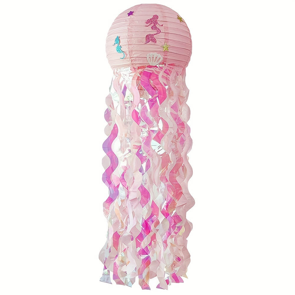 great birthday decorating idea balloon jellyfish::balloons,tissue