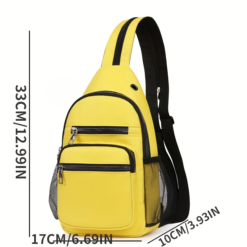 Fashionable And Unique Yellow Chest Bag And Shoulder Bag Unisex Casual Bag  With Niche Design