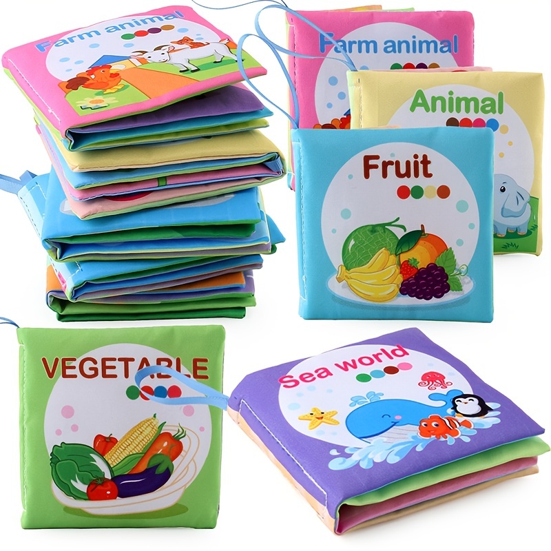 Libro de tela lavable Montessori para niños pequeños, tabla de actividades  ocupadas en 3D, libro de tela para el aprendizaje temprano, hábitos