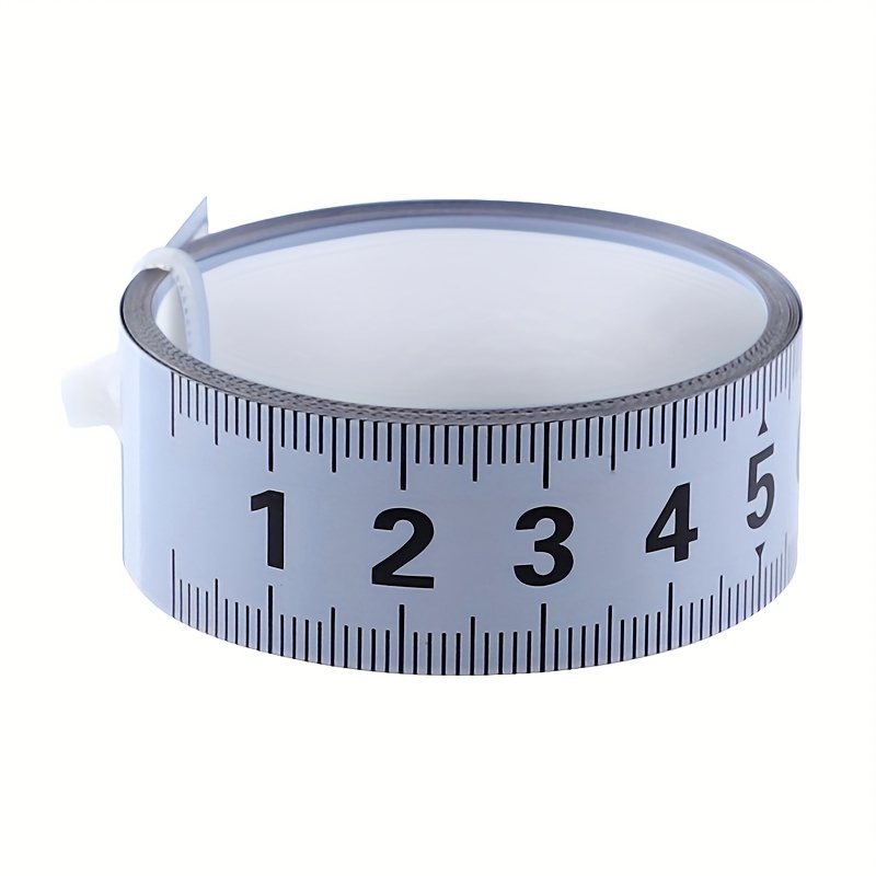 1pc Self-Adhesive Tape Measure, 1/2/3/4/5/6m Centered Measuring Ruler Self-Adhesive Stainless Steel Metric Track Tape Measure Scale Ruler for
