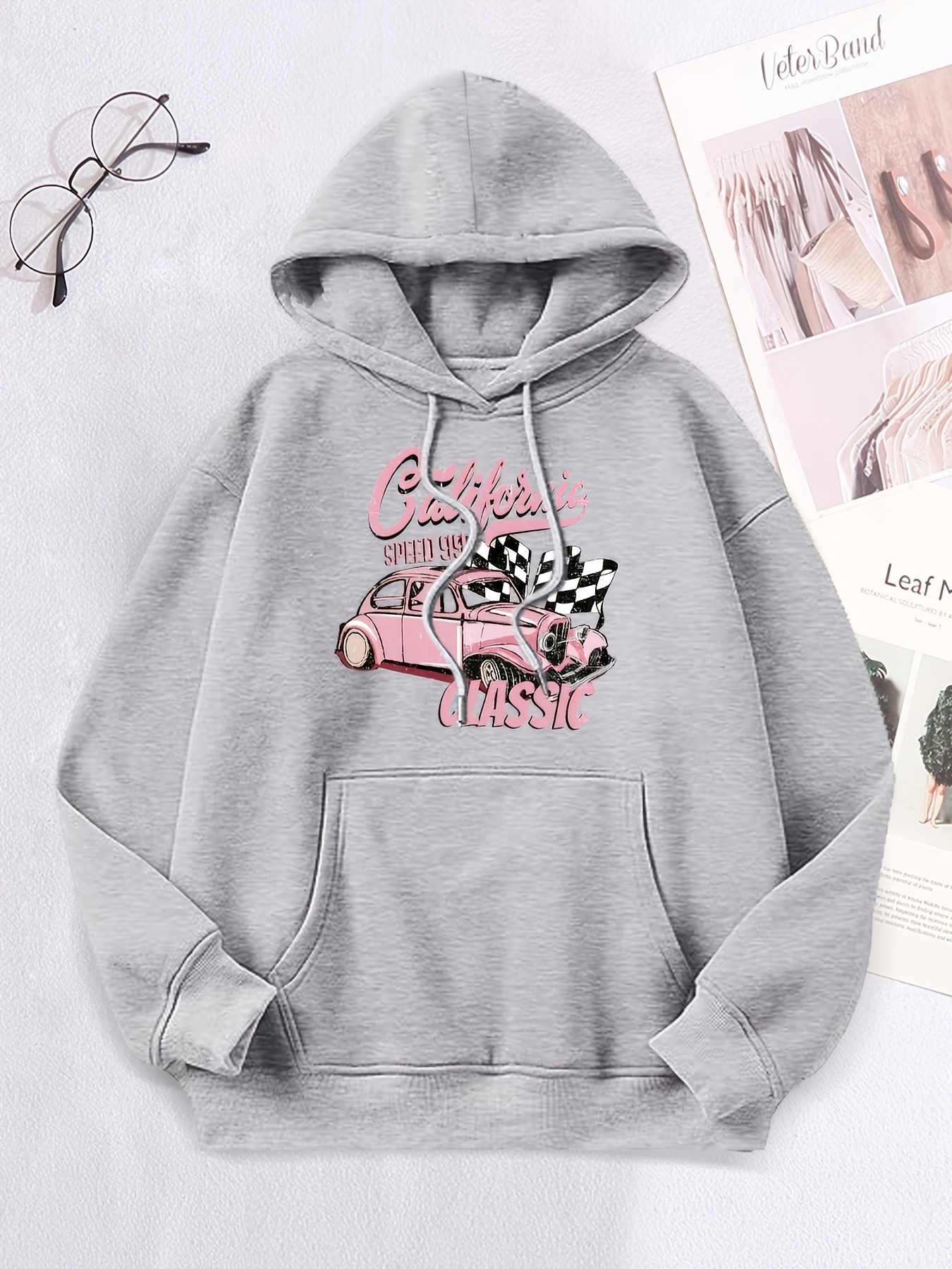 Western Cowboy Print Hoodie, Casual Long Sleeve Kangaroo Pocket Hoodies  Sweatshirt, Women's Clothing - Temu