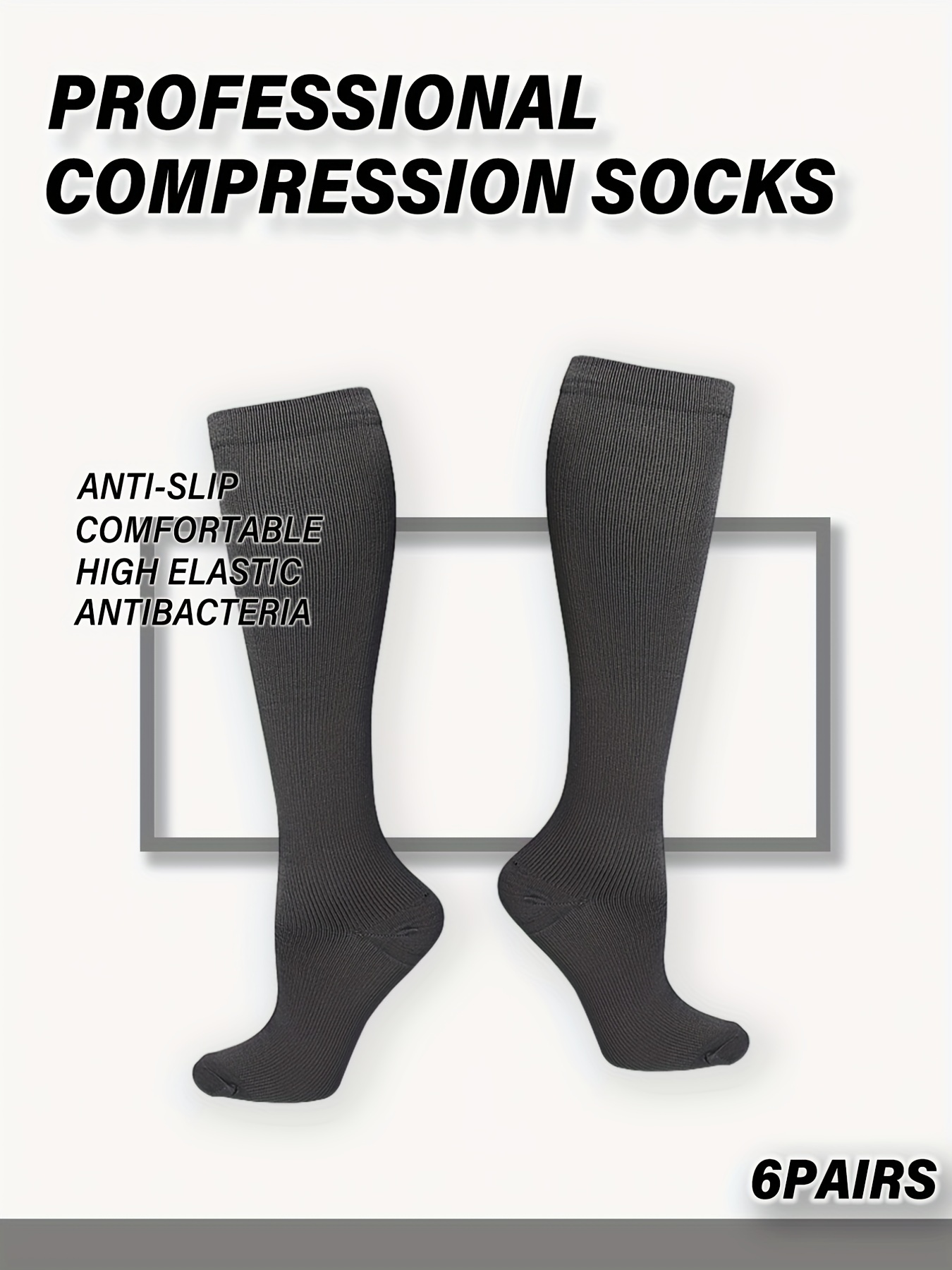 6pcs Compression Socks for Women with Wide Calf for Pregnancy & Nursing