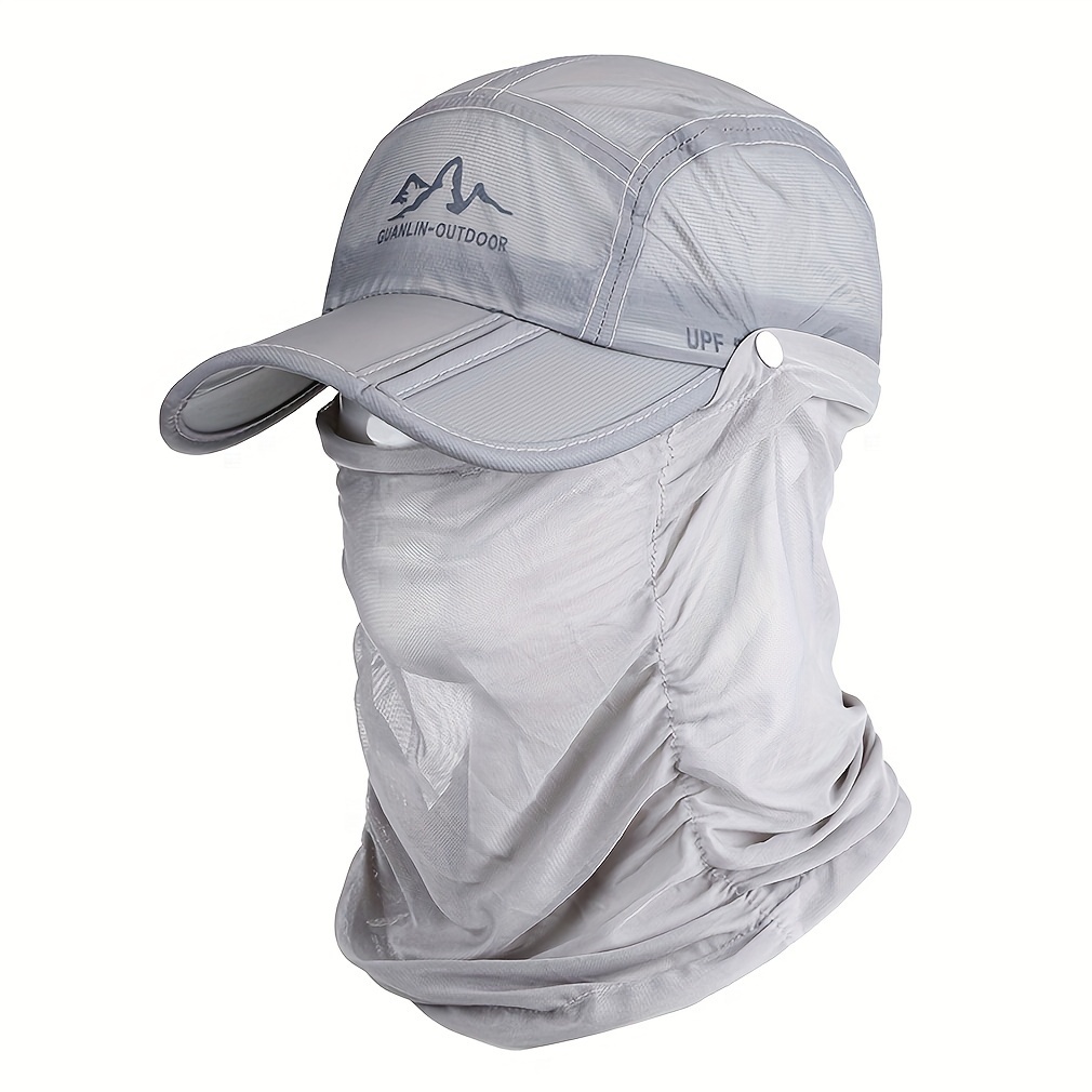 Quick Drying Sun Hat Detachable Neck Flap Breathable Mask - Temu