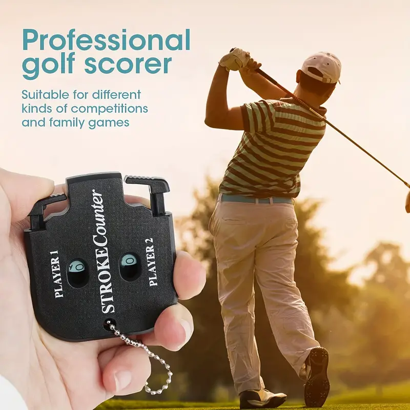 Golf Score Indicator 2 Player Stroke Counter Handheld Scorer, Mini Digits  Square Golf Square Handy Count Shot Outdoor Sport Clicker With Keychain For Golf  Game Scorekeeper Golf Gadgets - Temu