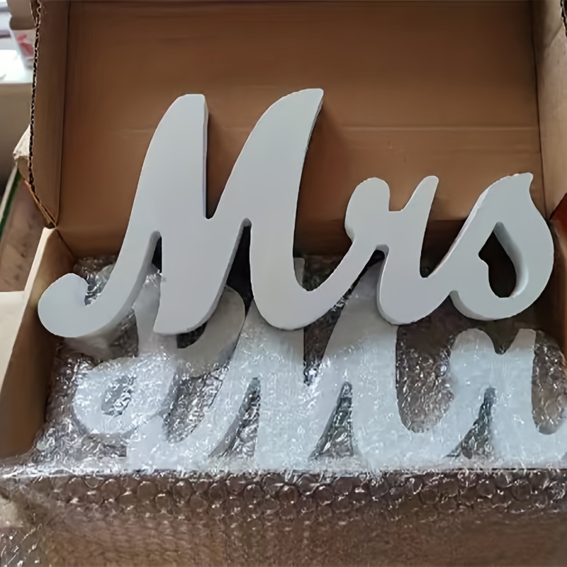 Mr Mrs Signs Wedding Table Large Wooden Letters Wedding - Temu