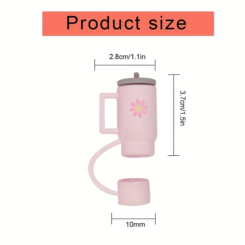 Cup Straw Covers For Stanley Cup Kawaii Cartoon Silicone - Temu