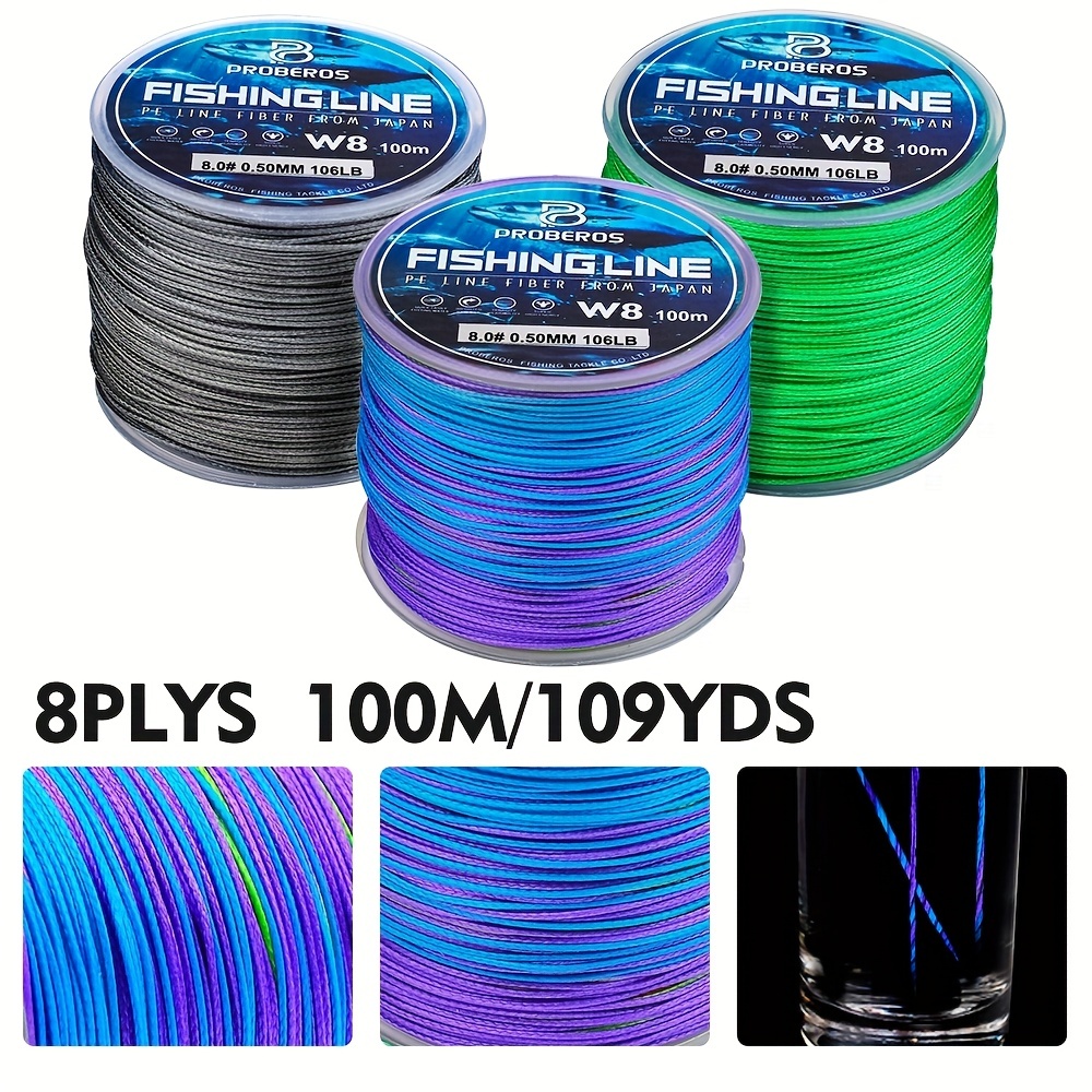 Durable 8 Strand Braided Fishing Line 109yds Unfade Wire - Temu Canada