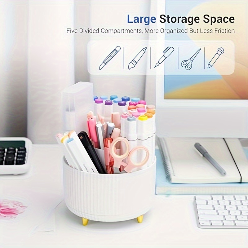 1 Portapenne Girevole A 360 Gradi Scrivania Organizer - Temu Italy