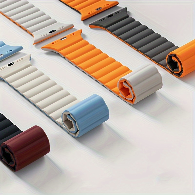 Silicone Loop Magnetic Strap For Watch Band Bracelet - Temu