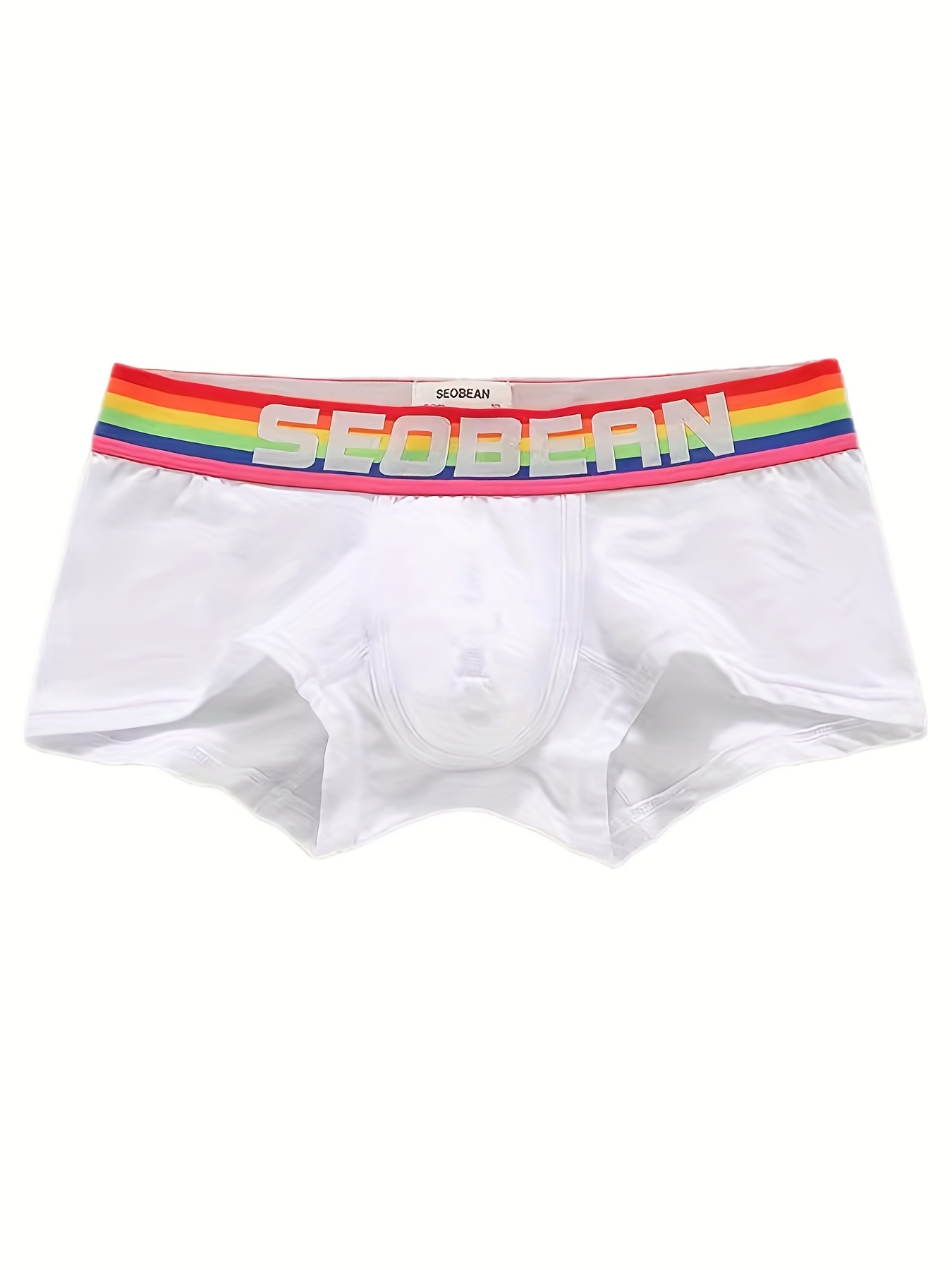 Men's Underwear Sexy Rainbow Waistbelt Slim Fit Boxer Briefs - Temu