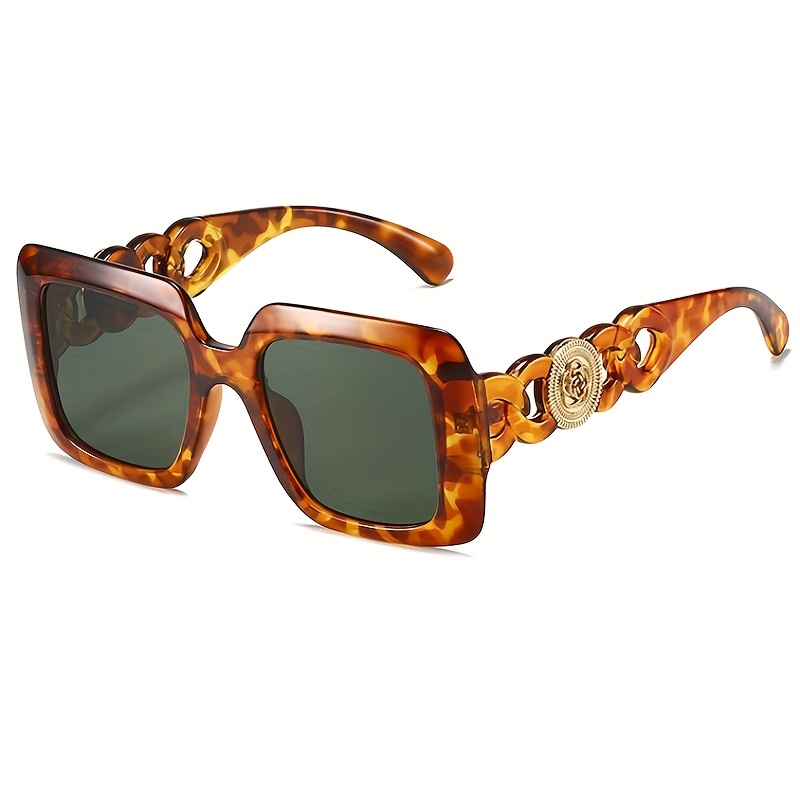 Flower Square Sunglasses UV400 Sun Shades with Case