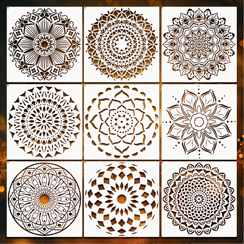 Mandala Art Stencils, Circular Mandala Stencils 