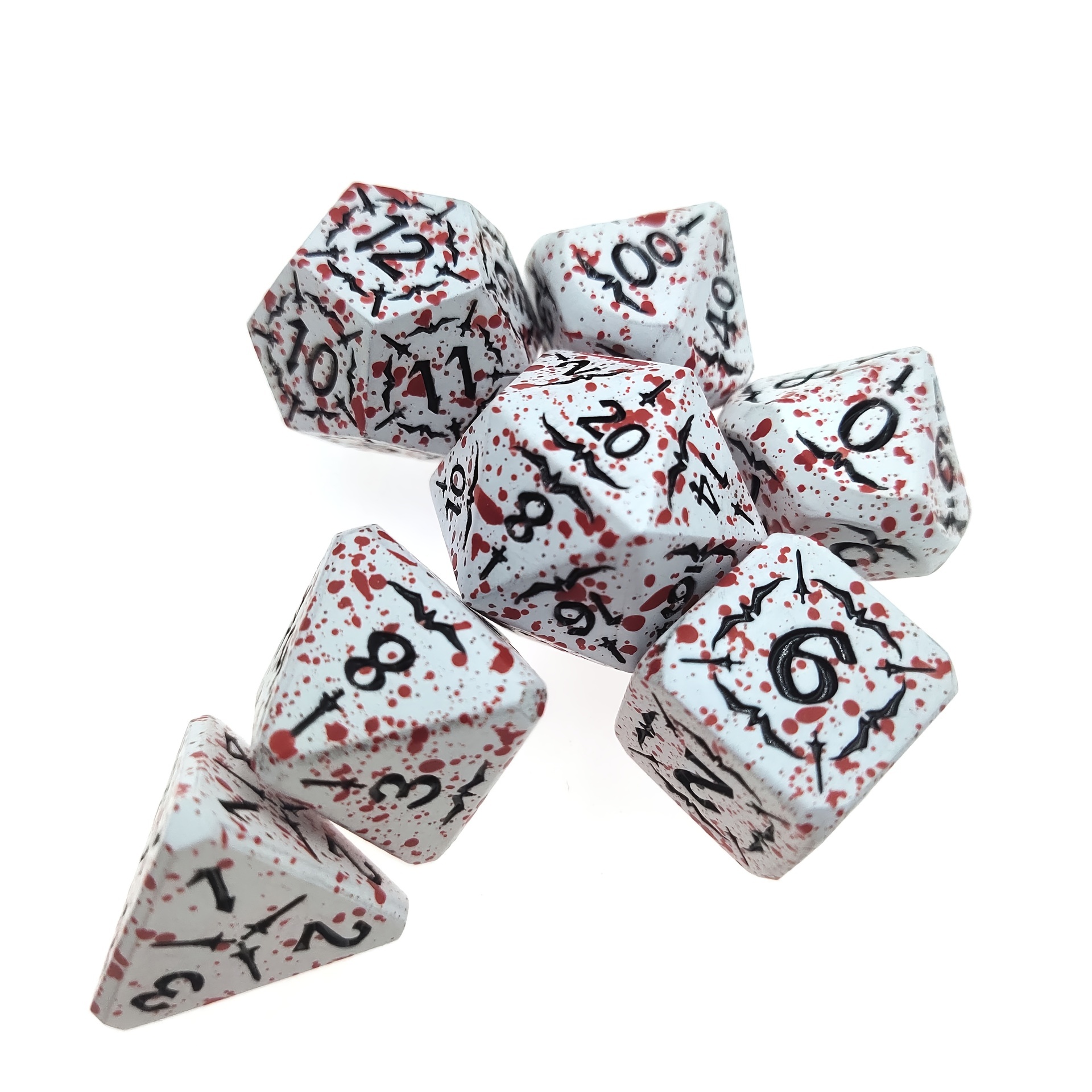  Metal dice Set D&D, Polyhedron DND Dungeons and Dragons Metal  DND dice Set, Suitable for Pathfinder RPG Shadow Run Savage World and Other Role-Playing  Game dice Sets : Toys & Games