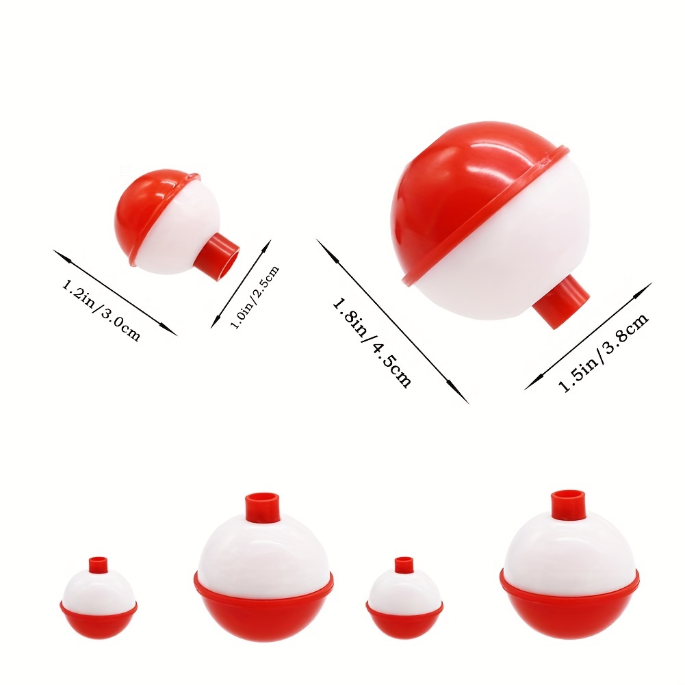 10PCS Eva Snap-on Fishing Floats Fishing Tackle Red And White ABS