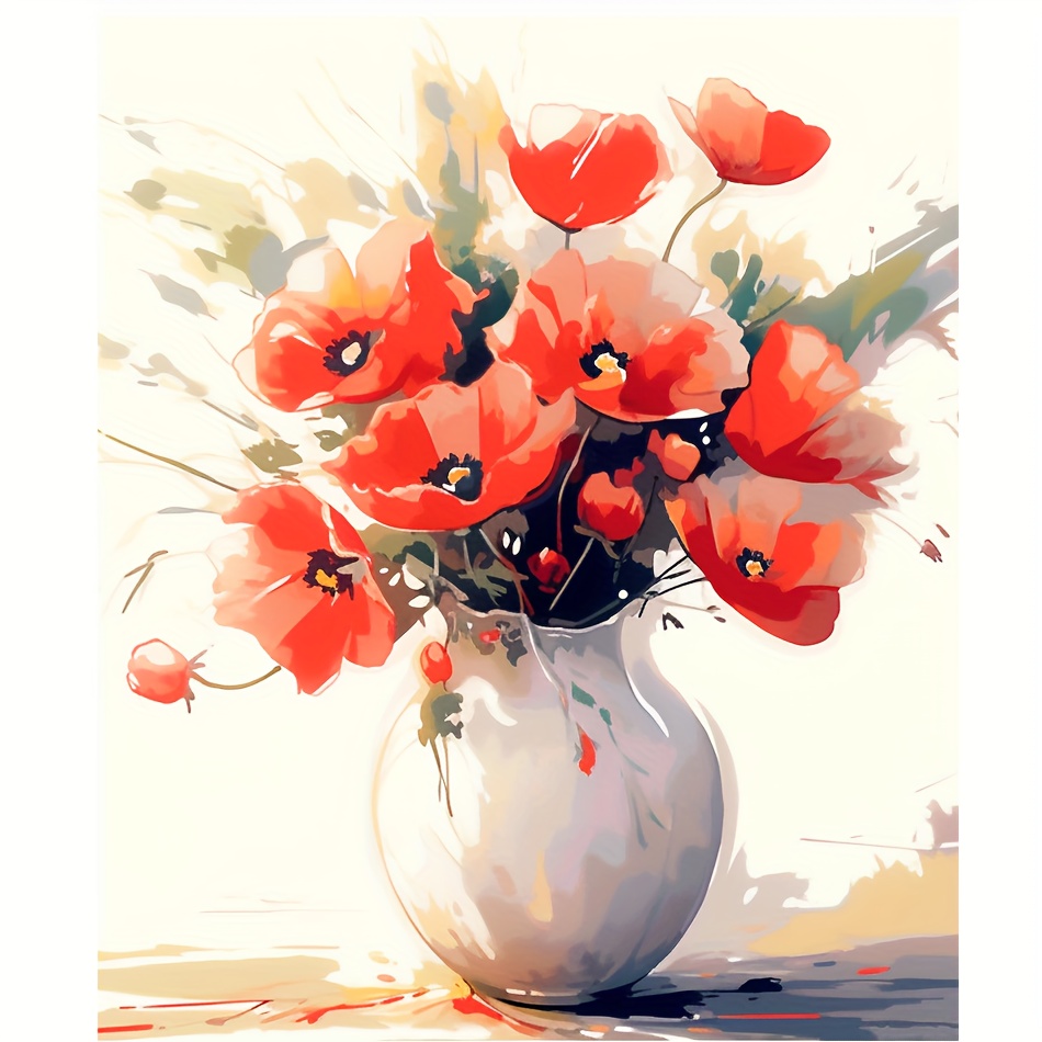 Pintar Por Numeros Flores - Temu