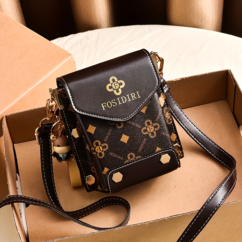 Fashion Small Phone Bag Women\'s Trendy Faux Leather Flap - Temu