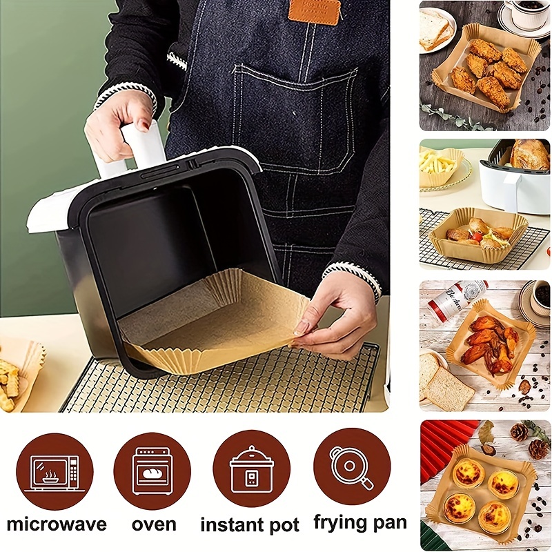 50pcs Disposable Air Fryer Liners, Round Anti Oil Parchment Paper For Air  Fryers, Fry Baskets, Air Fryer Basket & More, Baking, Cooking