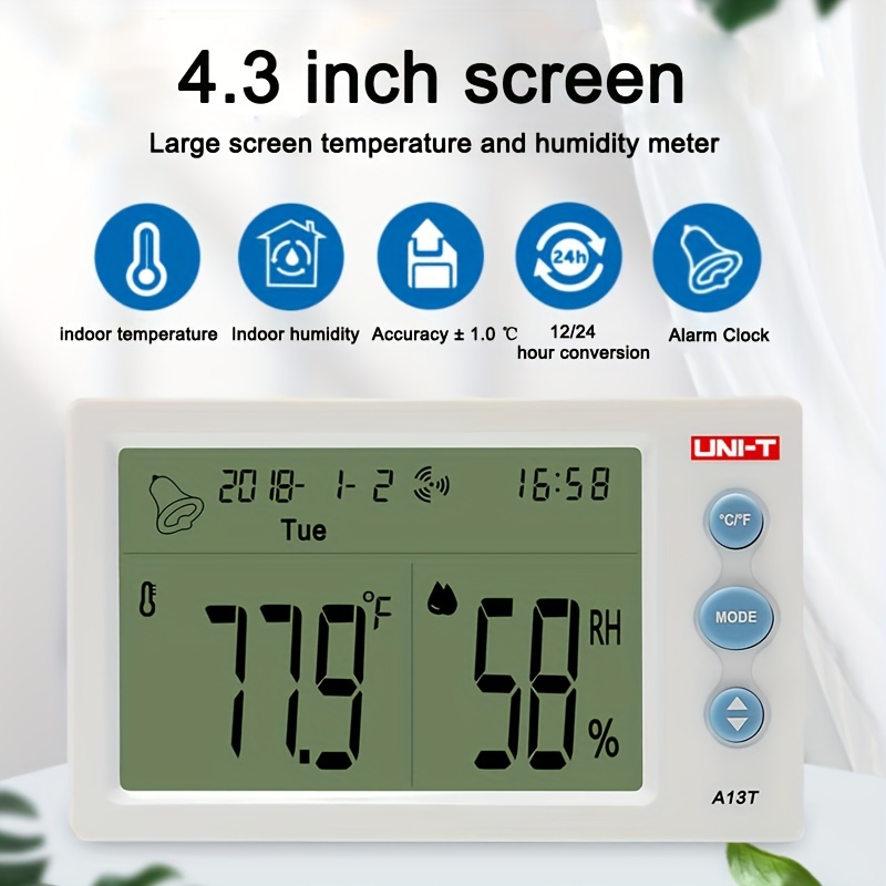 Mini Indoor Thermometer Hygrometer Wall Mounted 1 - Temu