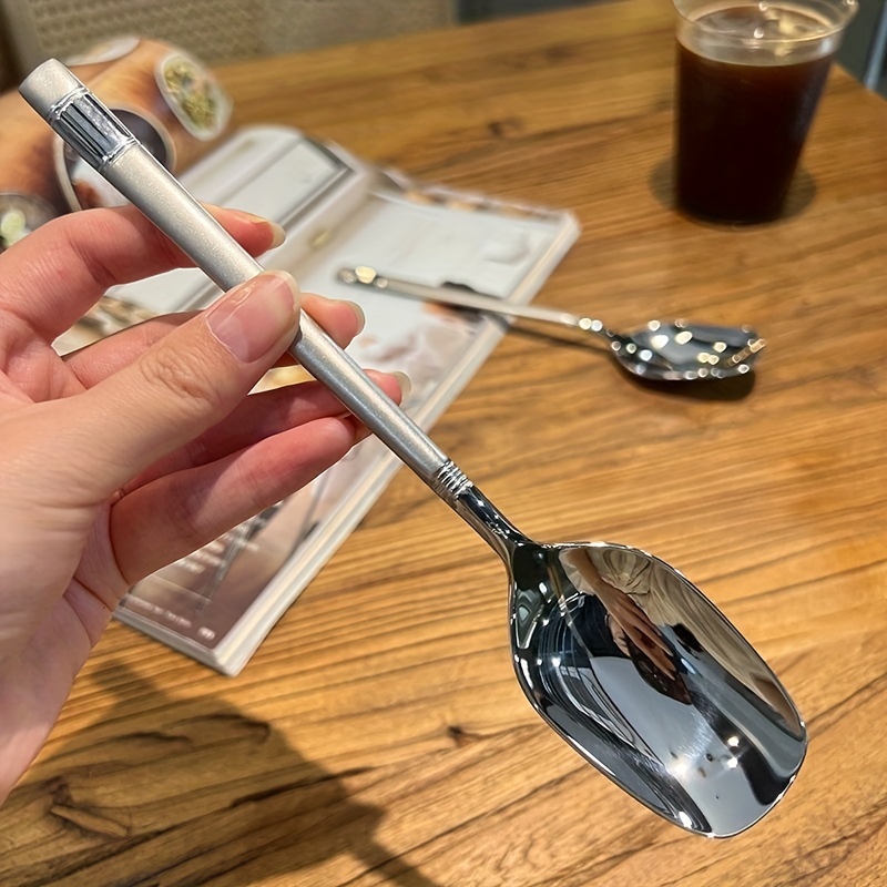 Stainless Steel Silvery Spoon, Spoons Silverware, Stainless Steel