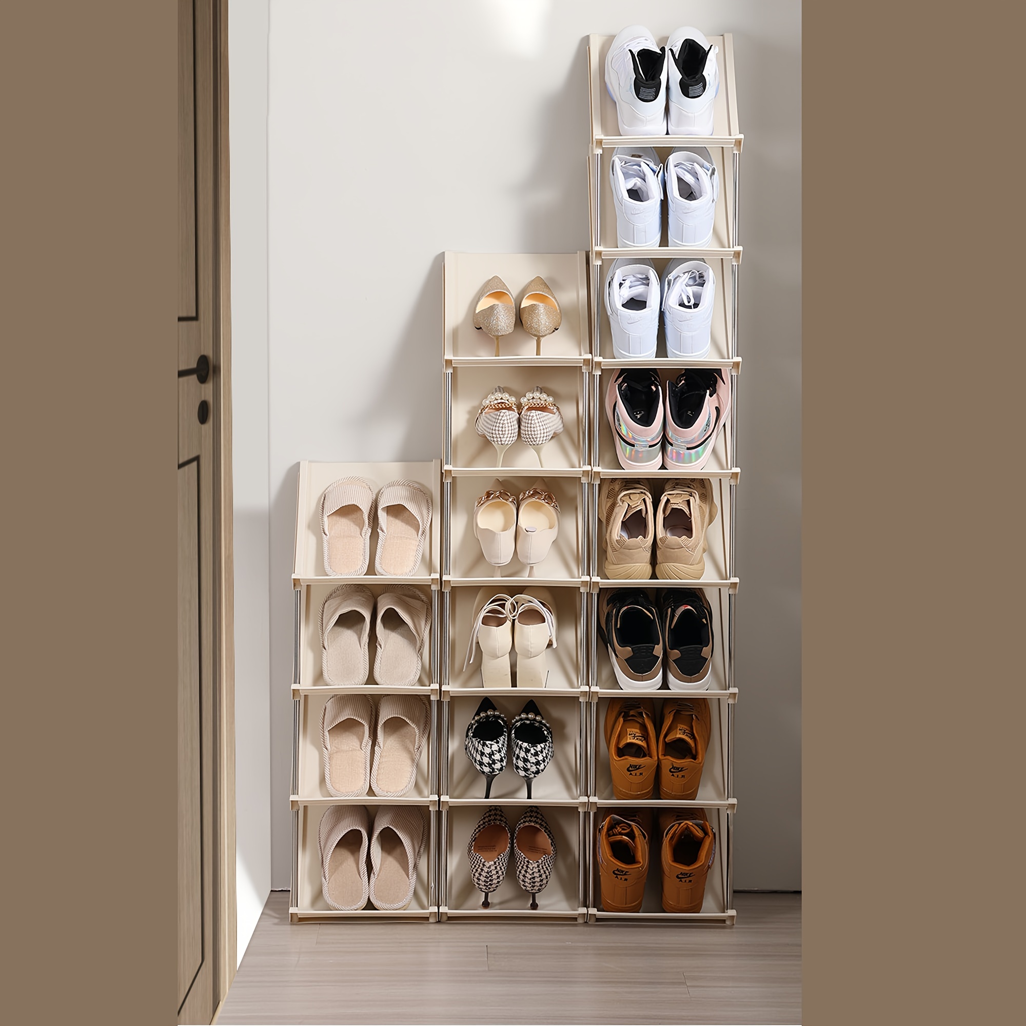 Shoe Slot Storage Organizer Adjustable Plastic Shoe Rack - Temu