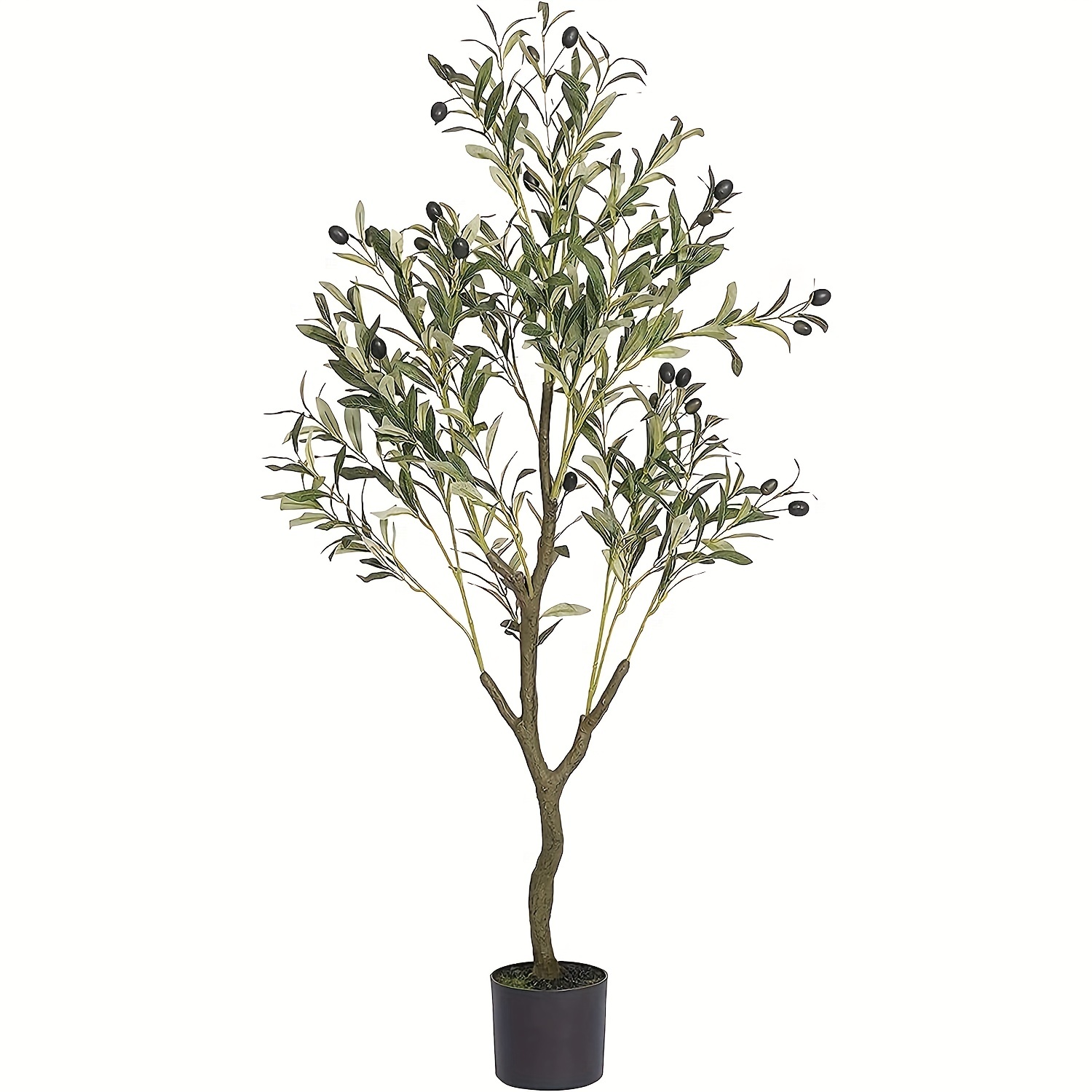 Árbol de olivo artificial, árbol de olivo artificial pequeño de 4 pies,  árbol de olivo artificial de 48 pulgadas, para decoración del hogar