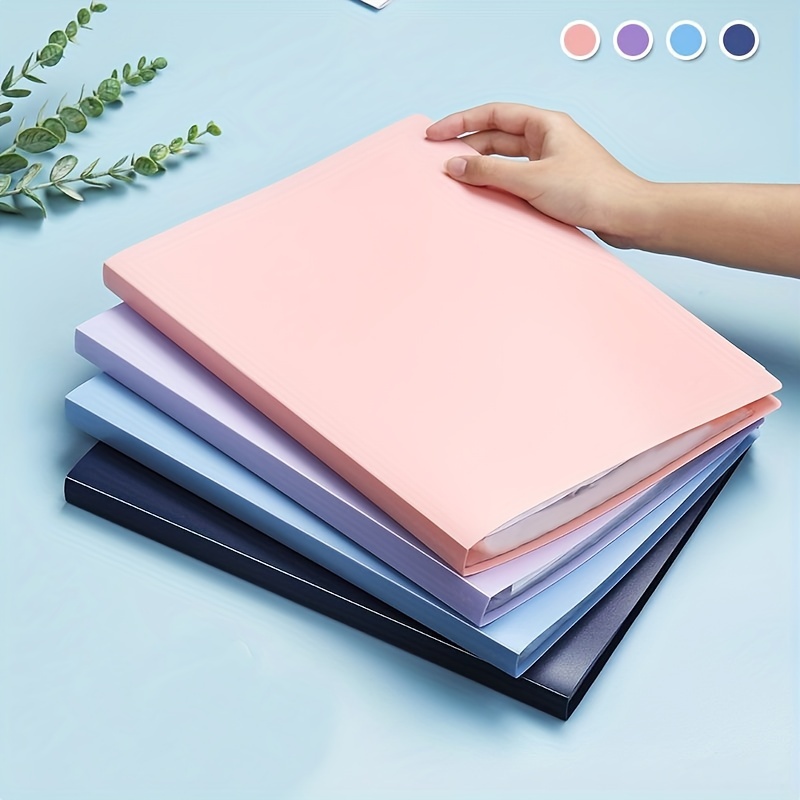 Plastic Sleeve Binder A4 Clear Sleeves Paper Protector - Temu