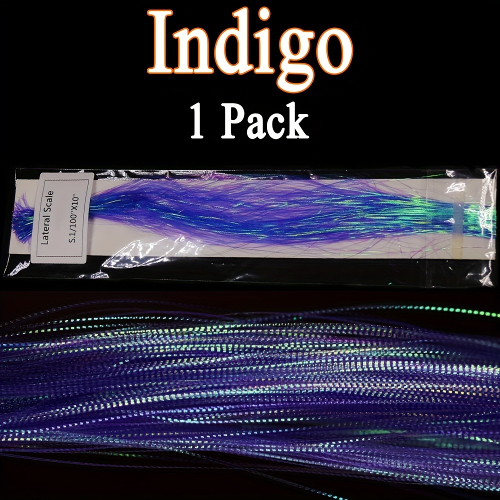 ICERIO 1pack 0.2mm Rainbow Fish Skin Flash Strands Fly Tying Materials