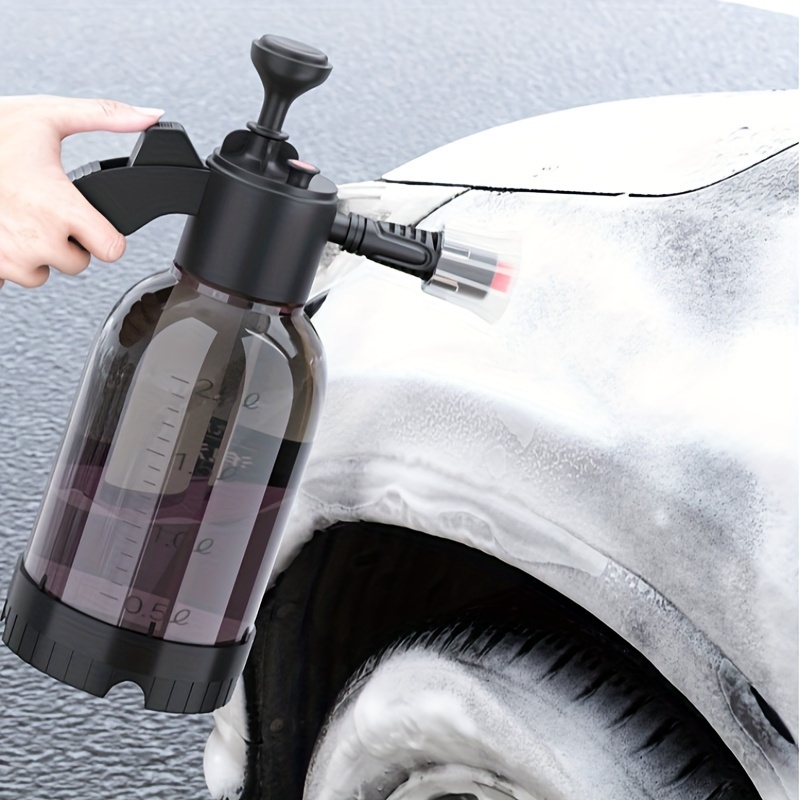 Flacon pulvérisateur portable à pression pour voiture, pompe à mousse avec  buse, pulvérisateur à pompe à eau multifonction pour nettoyage, arrosage