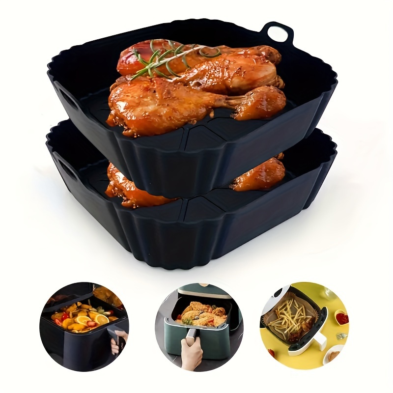 Silicone Air Fryer Liner Air Fryer Silicone Pot Reusable Air - Temu