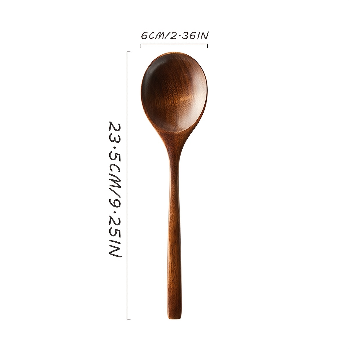 Wooden Large Long Handled Spoon Kitchen Cooking Big Rice Soup