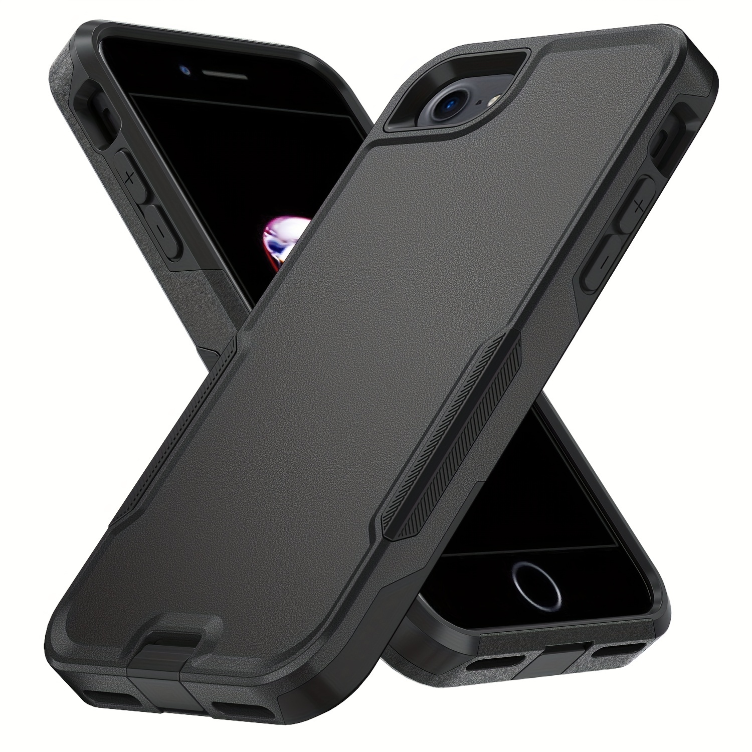 Funda a prueba de golpes para iPhone 13 con protector de pantalla de vidrio  templado, 3 capas de protección contra caídas de grado militar, protección
