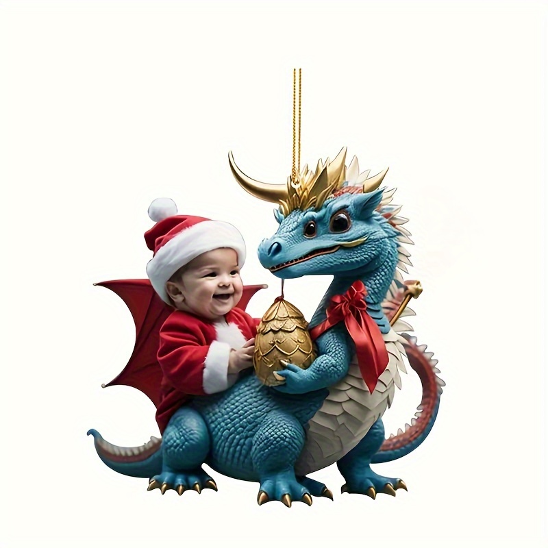 1pc Serie Dragones Decoración Coche Colgante Navidad Coche - Temu