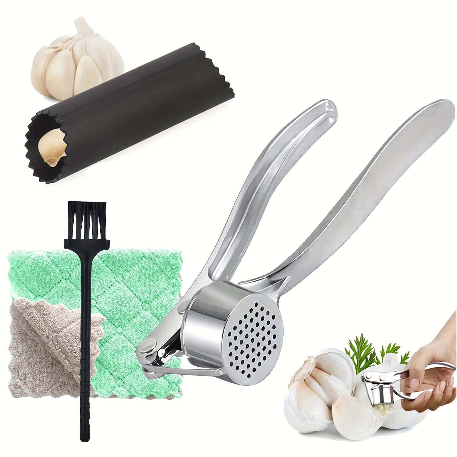 Garlic Press Multifunctional Garlic Press Metal Garlic - Temu